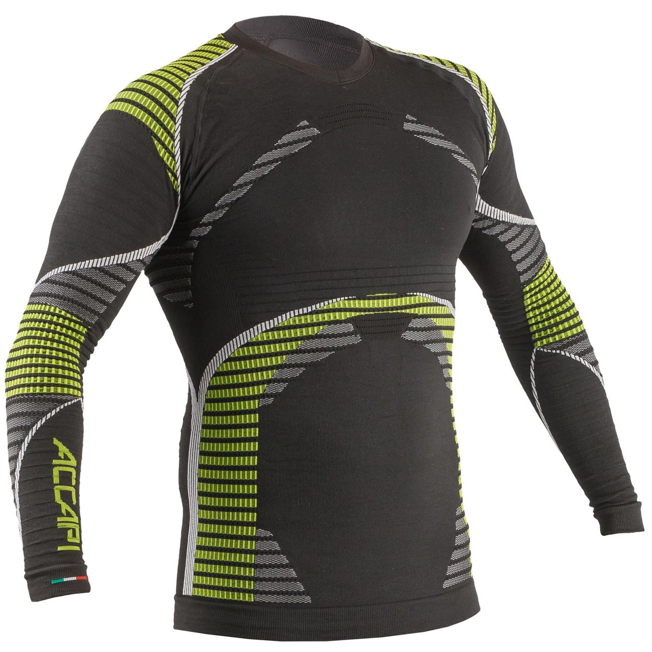 Термофутболка з довгим рукавом чоловіча Accapi HealthPower, Black/Lime, M/L (ACC NA401.909-ML)