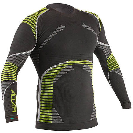 Термофутболка з довгим рукавом чоловіча Accapi HealthPower, Black/Lime, M/L (ACC NA401.909-ML), фото 1