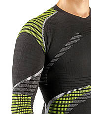 Термофутболка з довгим рукавом чоловіча Accapi HealthPower, Black/Lime, M/L (ACC NA401.909-ML), фото 4