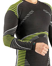 Термофутболка з довгим рукавом чоловіча Accapi HealthPower, Black/Lime, M/L (ACC NA401.909-ML), фото 6