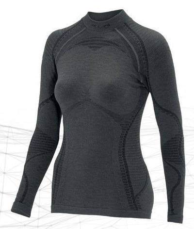 Жіноча термофутболка з довгим рукавом Accapi Ergowool, XS/S, Iron/Black (ACC WА711.6799-XSS), фото 1