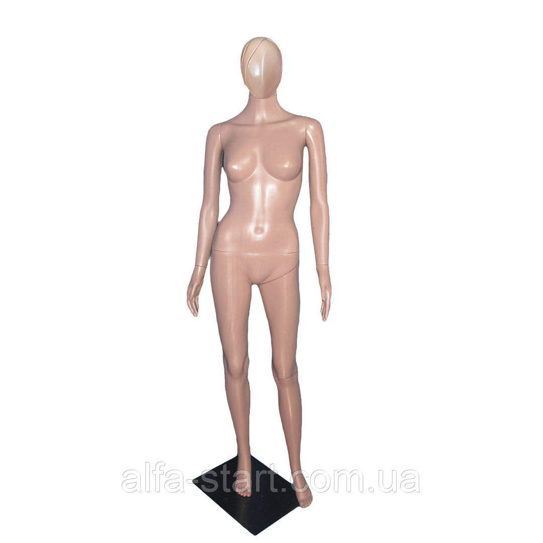 Манекен женский реалистичный в полный рост (безликая) телесного цвета - фото 2 - id-p29714587