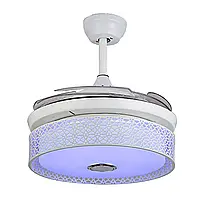 Потолочный вентилятор с подсветкой Светодиодный потолочный светильник с регулировкой яркости и Bluetooth