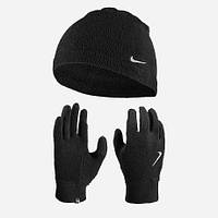 Набор шапка и перчатки NIKE M FLEECE HAT AND GLOVE SET черный муж L/XL N.100.2578.082.LX