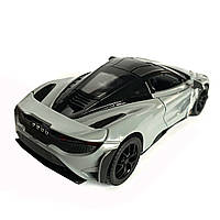 Іграшкова машинка металева McLaren 765LT, макларен, сіра, звук, світло, інерція, откр двері, капот, Автоексперт, 1:32,14*8*4см, фото 6