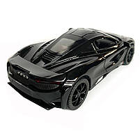 Іграшкова машинка металева McLaren 765LT, макларен, чорна, звук, світло, інерція, откр двері, капот, Автоексперт, 1:32,14*8*4см, фото 3