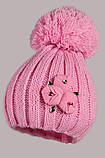 Зимові шапки з хутряним помпоном., фото 5
