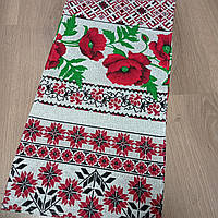 Вафельний рушник великі  маки/  рушник в українському стилі