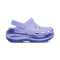 Crocs Mega Crush Clog Violet Original, Кроксы мега краш на платформе оригинал женские фиолетовые с коробкой