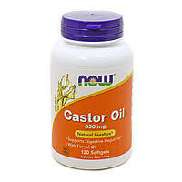Касторовое масло Castor Oil Now Foods 650 мг 120 капсул DL, код: 7701502