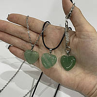 Натуральный камень Нефрит кулон в форме сердечка - оригинальный подарок девушке