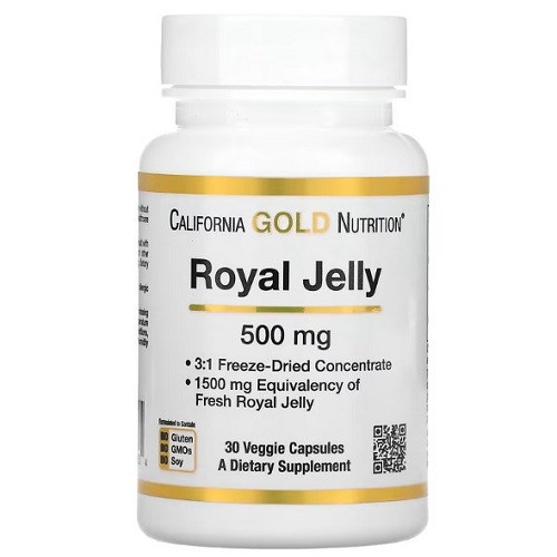Маточне молочко California Gold Nutrition Royal Jelly (30 капсул.)