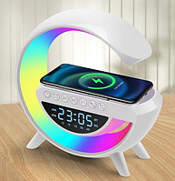 Настольная смарт лампа-ночник G-Smart RGB 15W Light Sound Machine с беспроводной зарядкой Bluetooth-колонкой