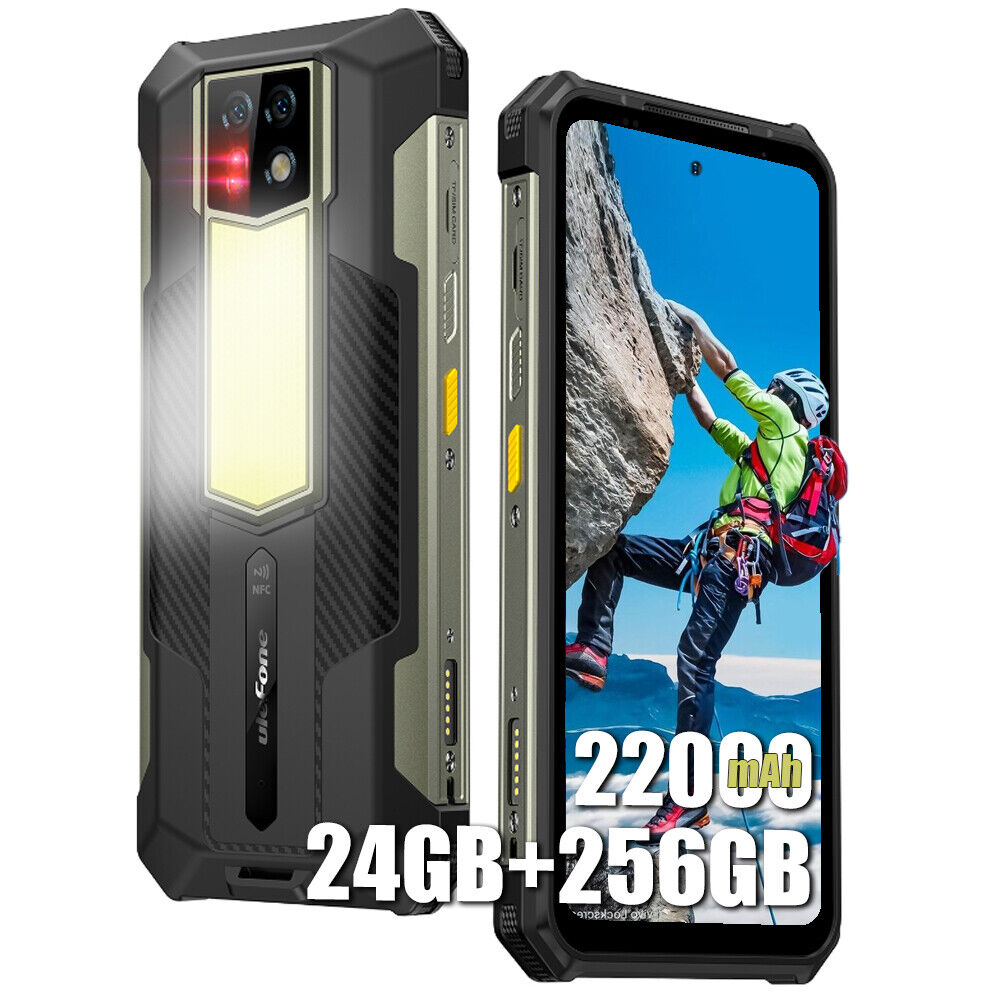 Смартфон Ulefone Armor 24 Black 12/256 GB Helio G96 NFC 22000 мА·год IP68 Подарунок — Скло