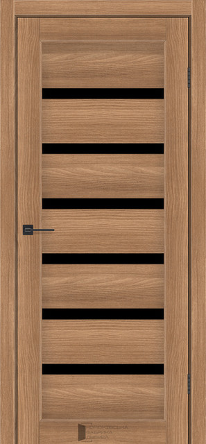 Двері міжкімнатні КФД/ KFD BRISTOL Альба мірта з чорним склом, фото 1