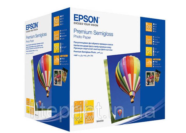 Фотопапір Premium Semigloss Photo Paper 10x15, 500 аркушів.