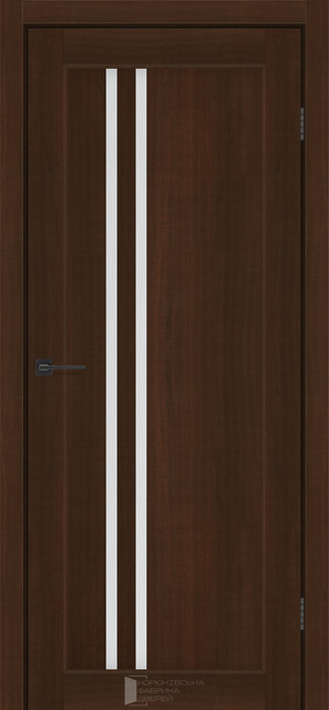 Двері міжкімнатні КФД/ KFD PRAGUE Каштан ПВХ зі склом сатин