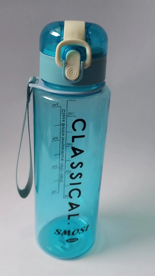 Пляшка-поїлка з фільтром Classical пластикова об'єм 800мл блакитна