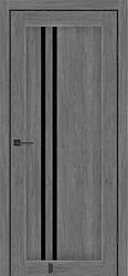 Двері міжкімнатні КФД/KFD PRAGUE Бук графіт з чорним склом
