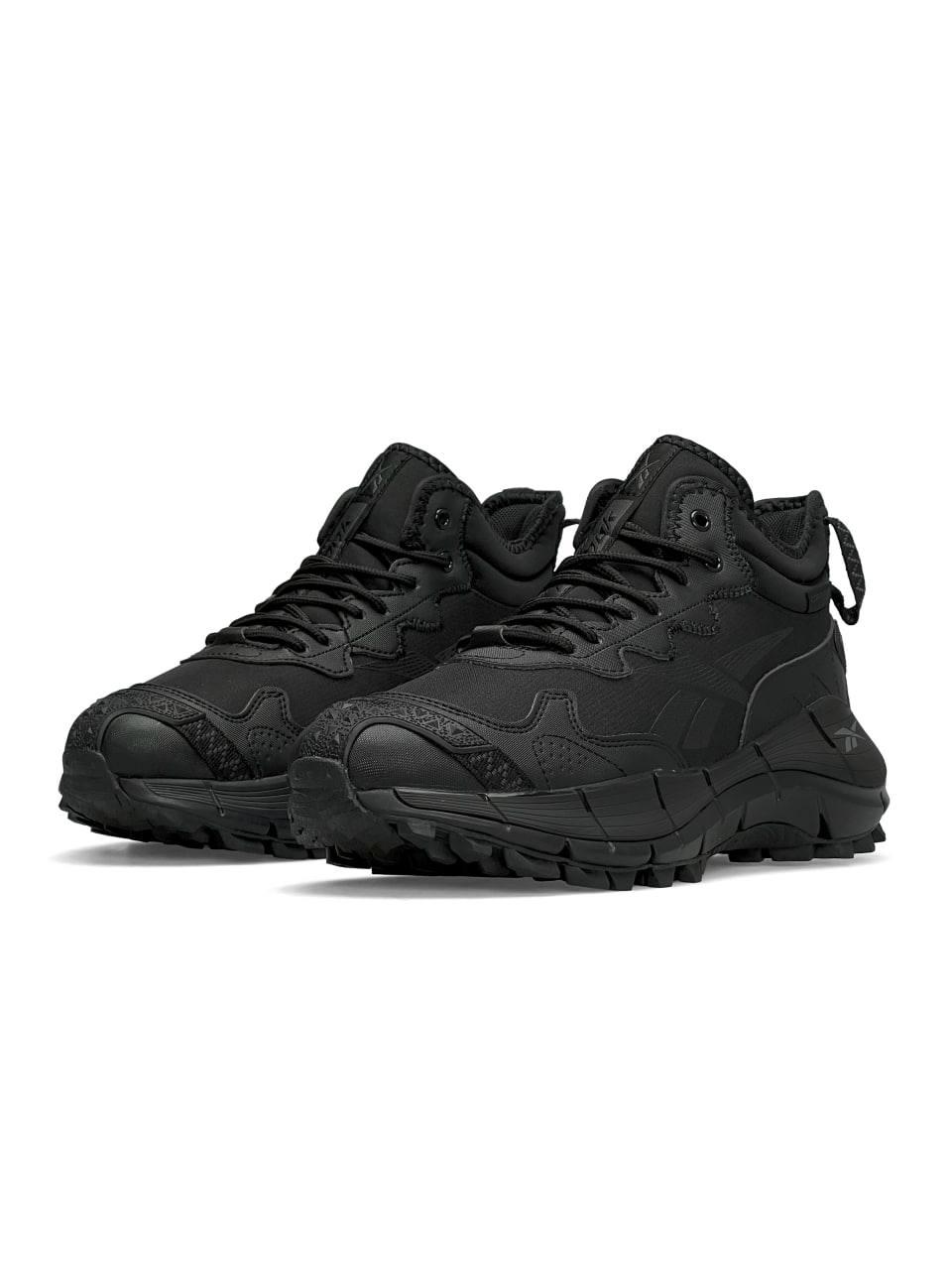 Чоловічі зимові кросівки Reebok Kinetica 2.5 Edge Cordura All Black Fur (Чорні) Рибок Кінетіка водонепроникні з хутром В'єтнам