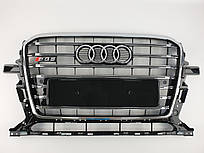 Решітка радіатора Audi Q5 2012-2016 рік Чорна з хромом (в стилі S-line)