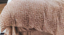 Тепла велюрова постільна білизна Have Home Євро - світло коричневий, фото 4