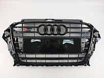 Решітка радіатора Audi A3 2013-2016 рік Чорна (в стилі S-Line)