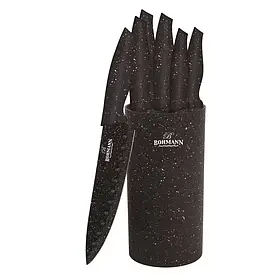 Набір ножів з підставкою Bohmann BH 6165 black - MegaLavka