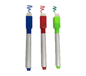 Набір маркерів для білої дошки з фетровим гумкою на ковпачку, 3 кольори в пакованні