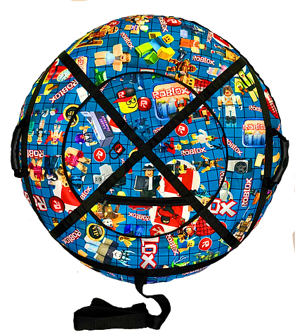 Тюбінг, ватрушка, надувні санки 100 см. "Роблекс синій" До 115 кг., фото 1