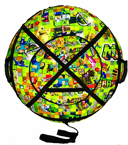 Тюбінг, ватрушка, надувні санки 100 см. "Майнкрафт" До 115 кг., фото 1