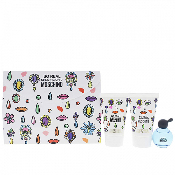 Набір Moschino So Real Cheap & Chic для жінок — set (edt 5 ml + sh/g 25 ml + b/l 25 ml)