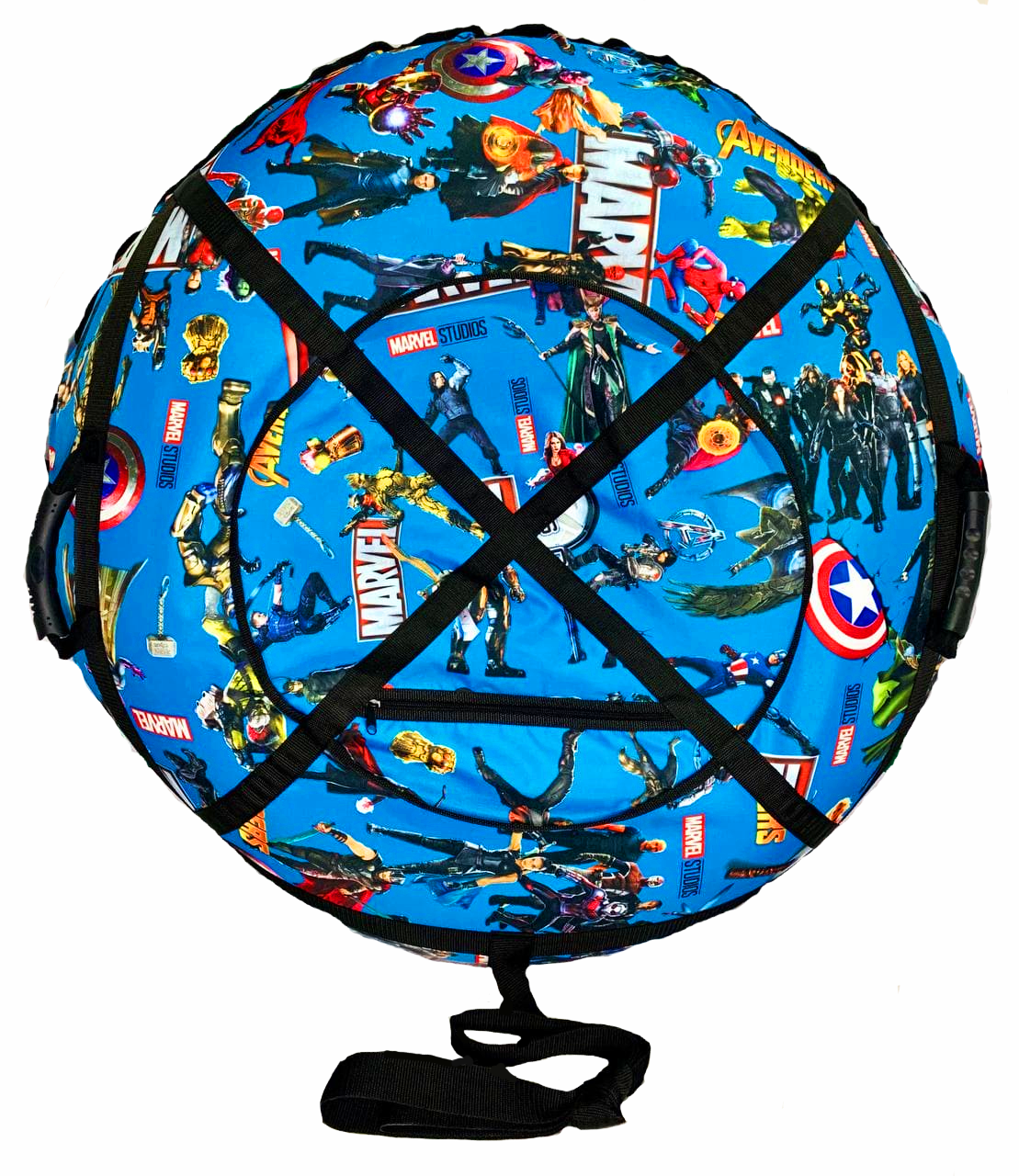 Тюбінг, ватрушка, надувні санки 100 см. "Марвел синій" До 115 кг.