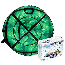 Тюбінг, ватрушка, надувні санки 100 см. "Зелений Кристал" До 115 кг., фото 3