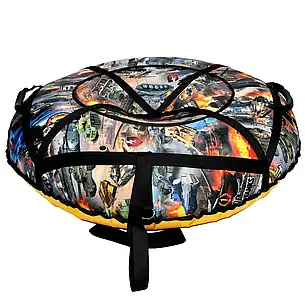 Тюбінг, ватрушка, надувні санки 100 см. "World of tanks" До 115 кг., фото 2