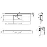 Раковина Qtap Albatross E 1500х460х180 White з донним клапаном (QT01119150EW), фото 5