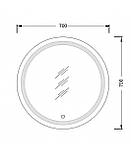 Дзеркало з LED підсвіткою МОЙДОДИР Sunny 70x70 см з сенсором, фото 5