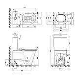 Унітаз-компакт Qtap Scorpio безобідковий з сидінням Soft-close QT14222125ARMB, фото 2