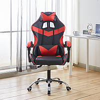 Кресло геймерское Bonro BN-810 красное удобное качественное поворотное игровое комфортное до 150 кг
