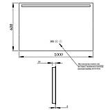 Дзеркало Qtap Mideya 1000х600 (DC-F609) з LED-підсвічуванням та антизапотіванням QT2078F609W, фото 2