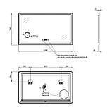 Дзеркало Qtap Crow 1200х700 з LED-підсвічуванням QT0578141670120W, фото 2
