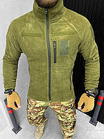 Флісовка тактична олива осінь зима, Теплий армійський одяг флісова кофта для ЗСУ