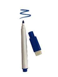 Маркер для білої дошки з фетровою гумкою на ковпачку, колір - синій