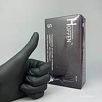 Нитриловые перчатки Hoff Medical&HOFFEN размер S, цвет черный, 100 шт