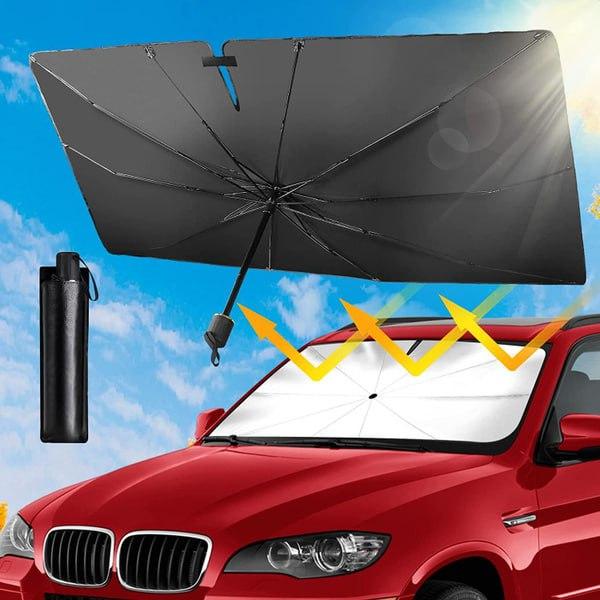 Сонцезахисна парасолька на лобове скло для авто 78×140 см., Axxis, Автомобільна світловідбиваюча шторка, Парасолька