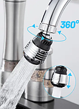 Гнучкі аератори для змішувачів, 2 режими, Розсіювач води, Насадка на кран універсальна, фото 5