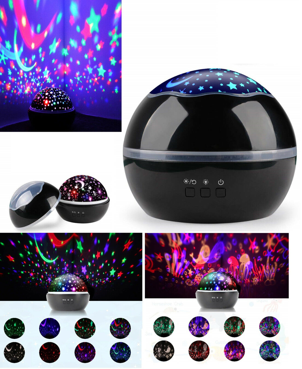 Нічник Зоряне Небо Master-5, Чарівний Проектор Снів, 3D Світильник для Дитячої Кімнати