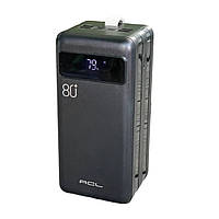 Портативное зарядное устройство ACL 80000 mAh Повербанк Мощный Powerbank 80000 с фонариком пауэрбанк LCS