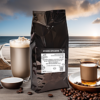 Кофе в зернах Арабика 100% для кофемашин Бразилия натуральный свежей обжарки 1 кг