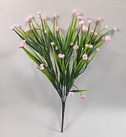 Нежно розовая осока цветущая 36см искусственный зеленый куст для декорирования